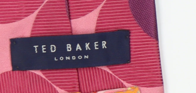 Ted Baker Men's Pink Geometric Silk Tie
