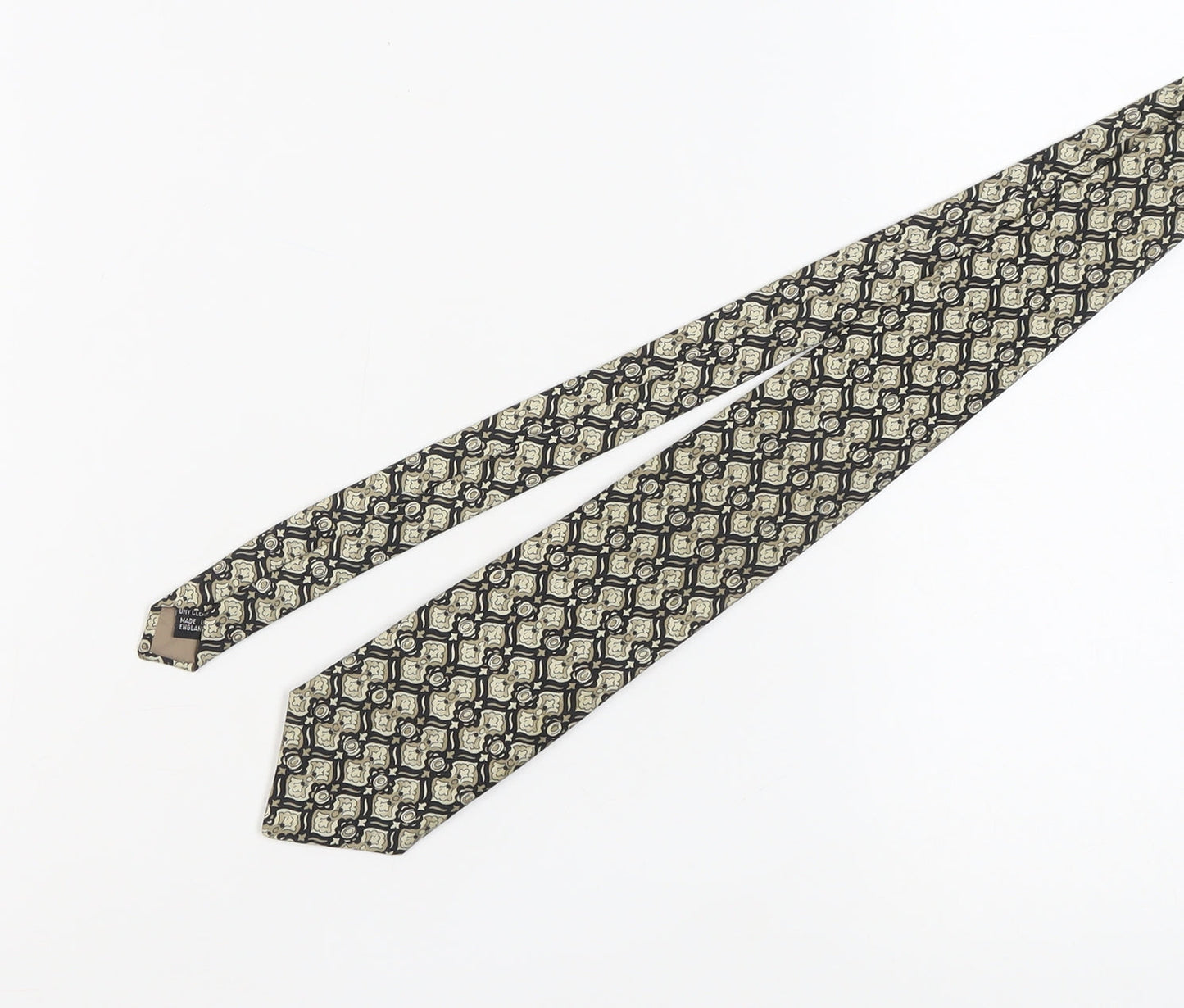 Keith Morgan Men's Black Geometric Silk Tie