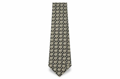 Keith Morgan Men's Black Geometric Silk Tie