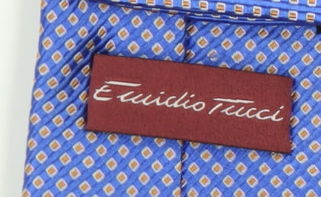 Emidio Tucci Men's Silk Blue Geometric Slim Tie