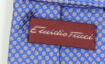 Emidio Tucci Men's Silk Blue Geometric Slim Tie