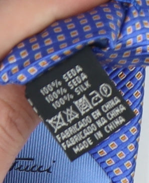 Emidio Tucci Men's Silk Blue Geometric Slim Tie