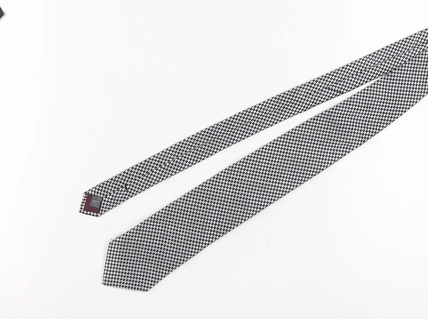 Marks and Spencer Men's Black Houndstooth Tie