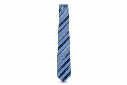 Mens Daniel Hechter Blue Striped 100% Silk  Tie