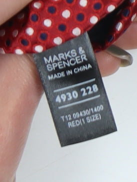 Marks & Spencer Men's Red Polka Dot Slim Tie
