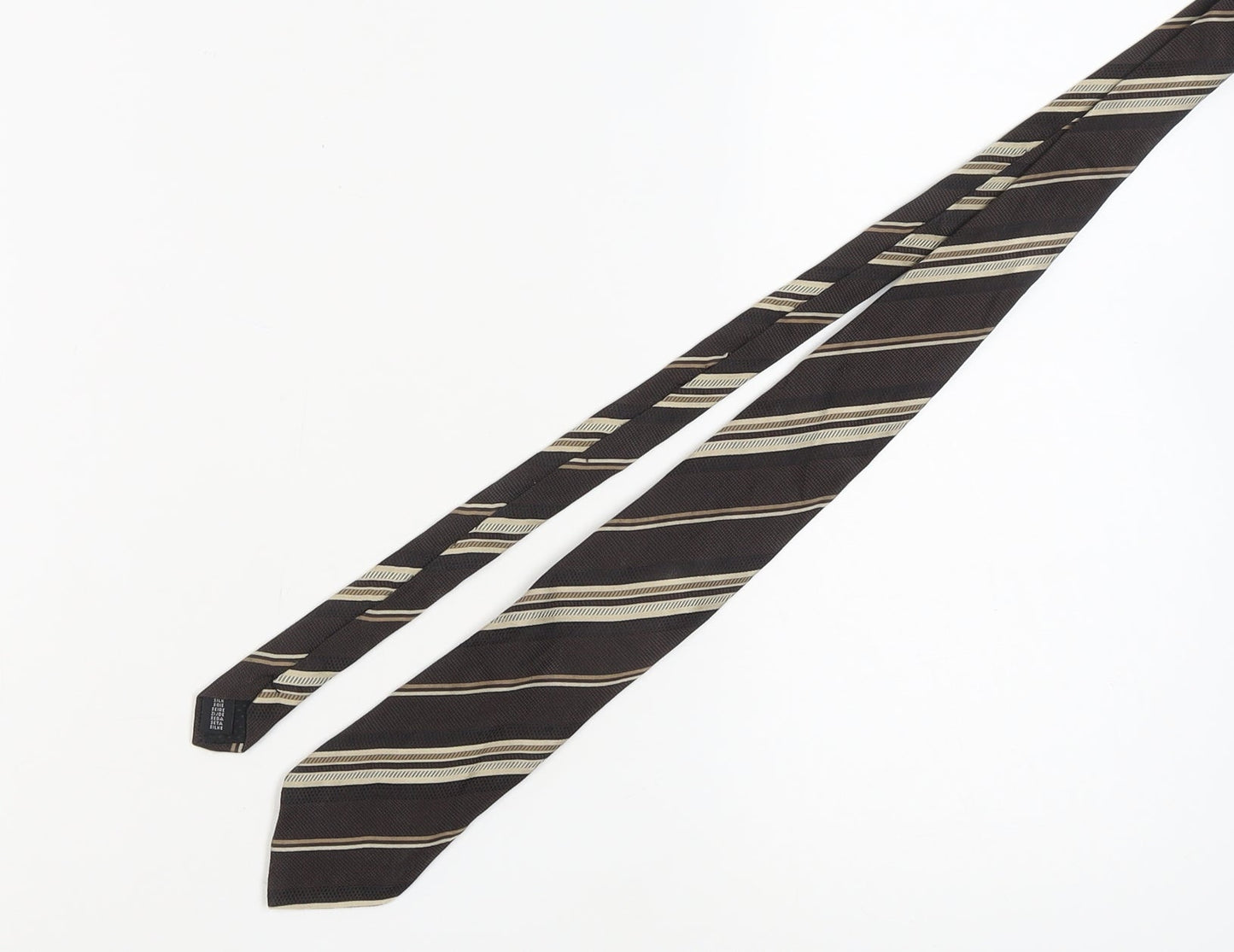 Mens Daniel Hechter Brown Striped 100  Tie