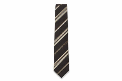 Mens Daniel Hechter Brown Striped 100  Tie