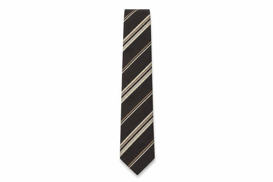 Mens Daniel Hechter Brown Striped 100  Tie
