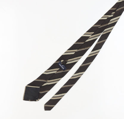 Mens Daniel Hechter Brown Striped 100  Tie
