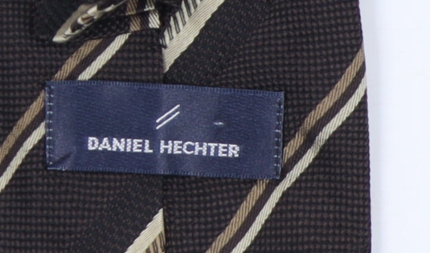Mens Daniel Hechter Brown Striped 100  Tie