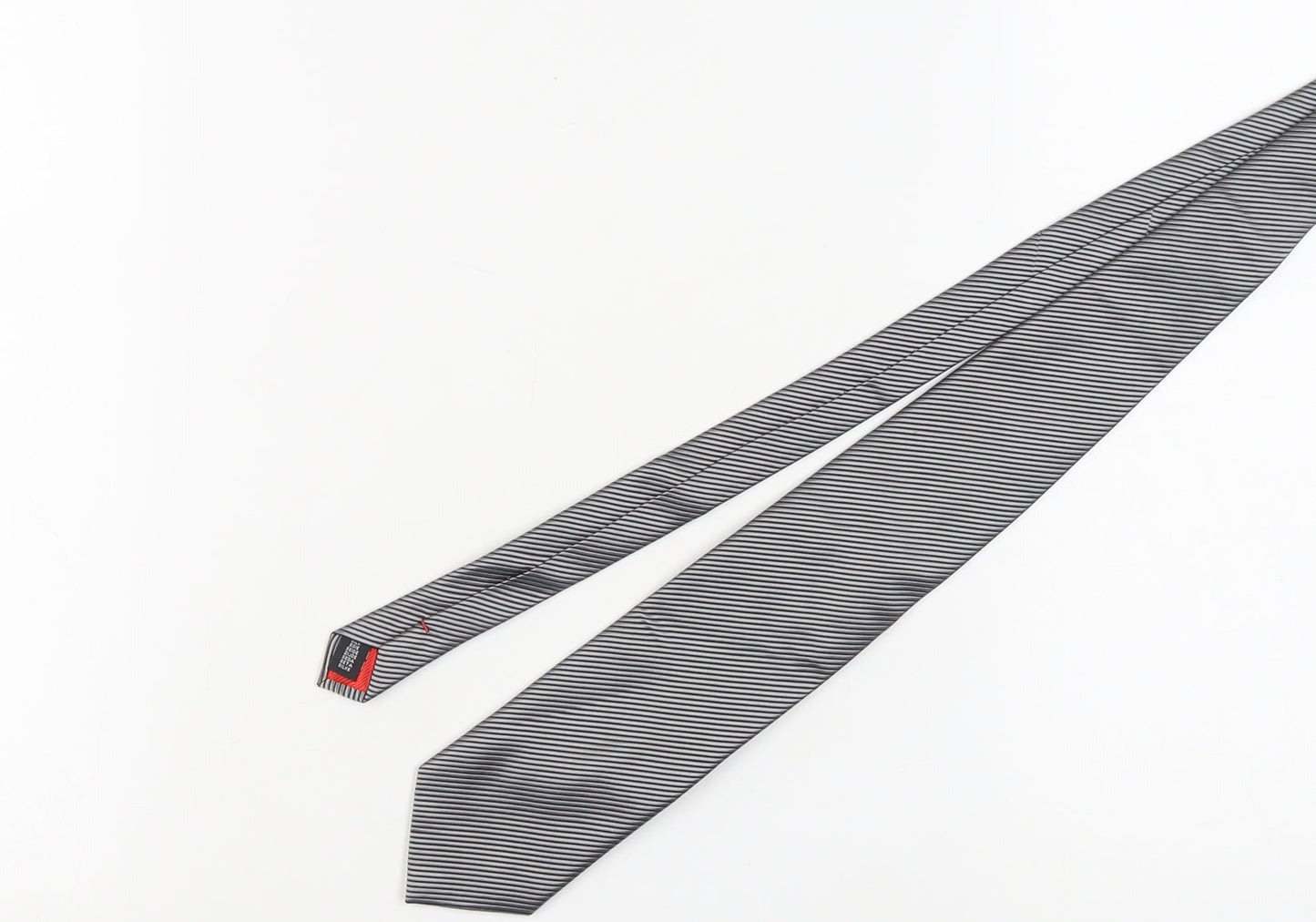 Michaelis Men's Black Striped Silk Tie One Size