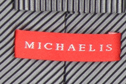 Michaelis Men's Black Striped Silk Tie One Size