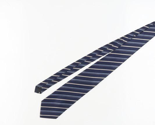 Milano Silk Men's Blue Striped Tie