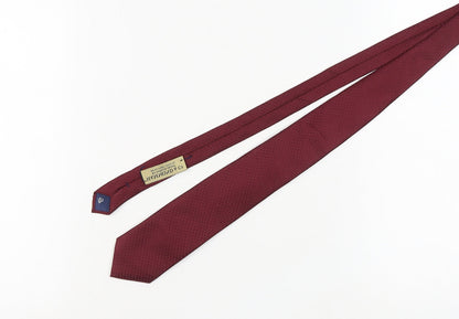 Mens Debenhams Red Geometric 100% Silk  Tie