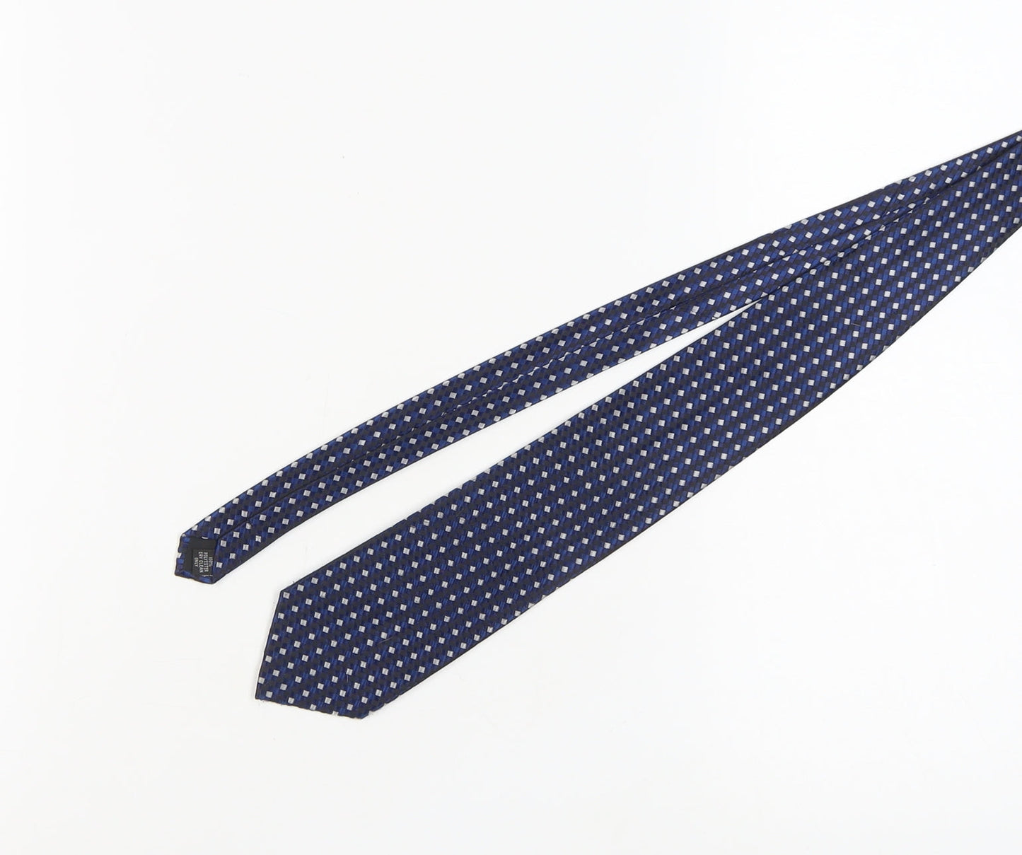 Moss Men's Blue Geometric Designer Tie, One Size