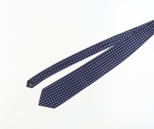 Moss Men's Blue Geometric Designer Tie, One Size