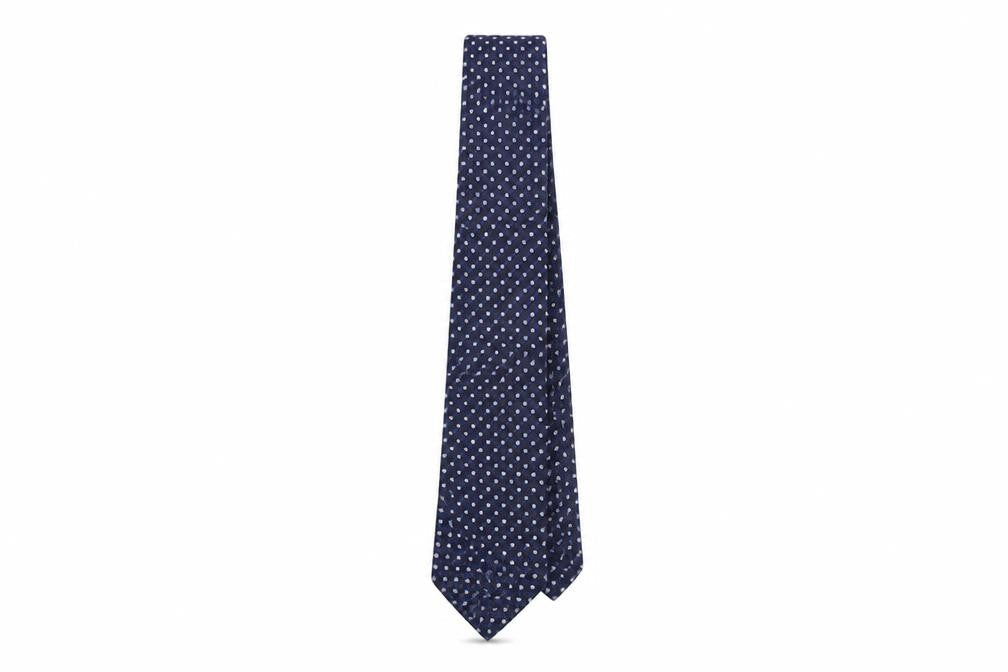 Mens Moss Blue Geometric 100% Polyester Designer Tie