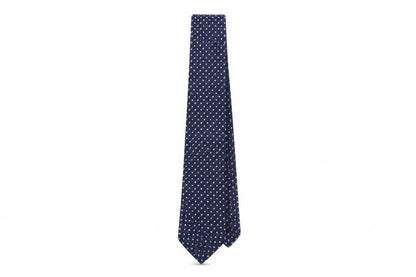 Mens Moss Blue Geometric 100% Polyester Designer Tie