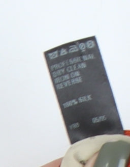 Marks and Spencer Men's Red Geometric Silk Tie