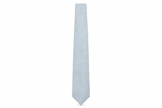 Mens Bäumler Blue Geometric 100% Silk  Tie