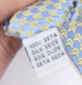 Mens Bäumler Blue Geometric 100% Silk  Tie