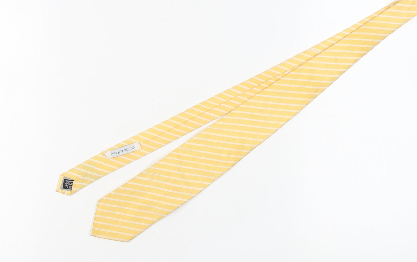 Giorgio Mariani Men's Yellow Striped Silk Tie