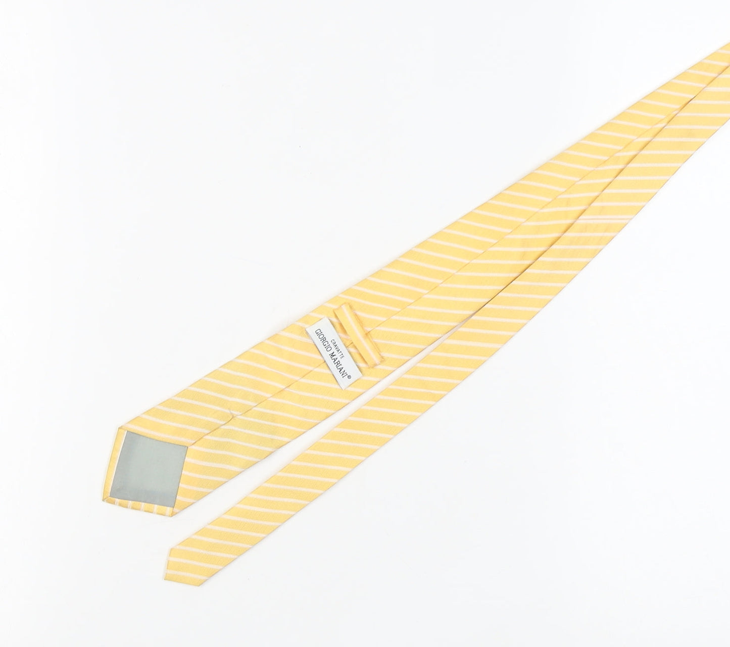Giorgio Mariani Men's Yellow Striped Silk Tie