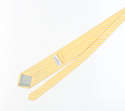 Giorgio Mariani Men's Yellow Striped Silk Tie