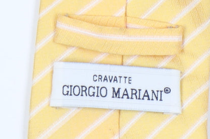 Giorgio Mariani Men's Yellow Striped Silk Tie