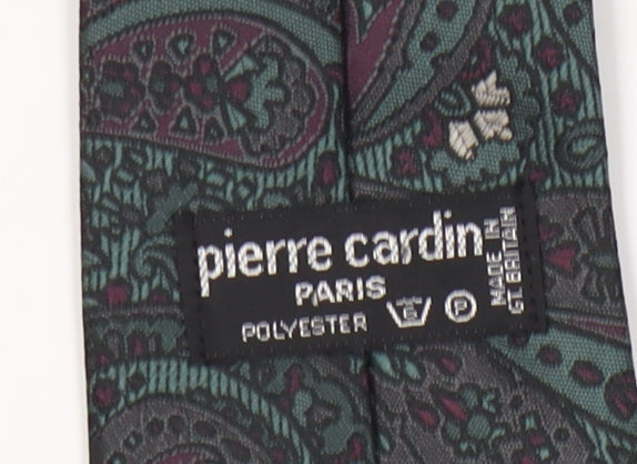 Pierre Cardin Men's Green Paisley Tie - Excellent