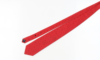 Barton Moda Red Silk Geometric Handmade Men's Tie