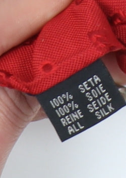Barton Moda Red Silk Geometric Handmade Men's Tie