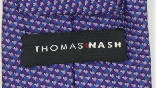 Thomas Nash Men's Purple Geometric Tie