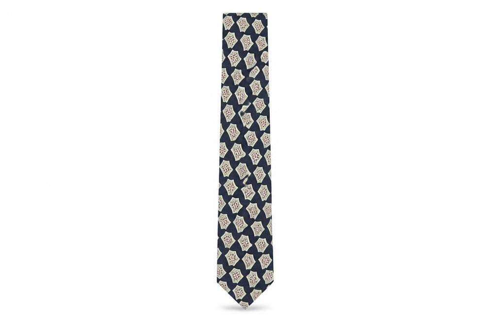 Mens BHS Blue Geometric 100% Polyester  Tie