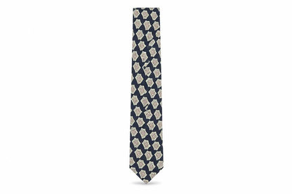 Mens BHS Blue Geometric 100% Polyester  Tie