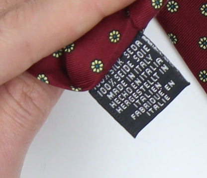 Leonardo Strelli Men's Red Silk Floral Tie One Size