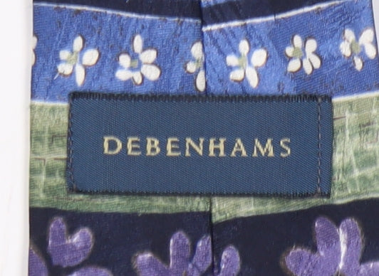 Mens Debenhams Multicoloured Floral 100% Polyester  Tie