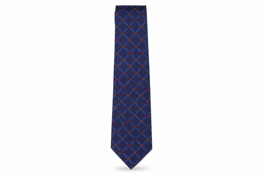 Mens BHS Blue Plaids & Checks 100% Polyester  Tie