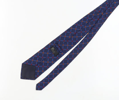 Mens BHS Blue Plaids & Checks 100% Polyester  Tie