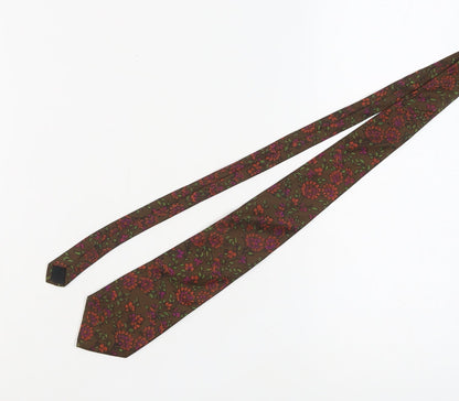 Bentley Men's Brown Floral Silk Tie