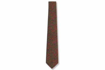 Bentley Men's Brown Floral Silk Tie