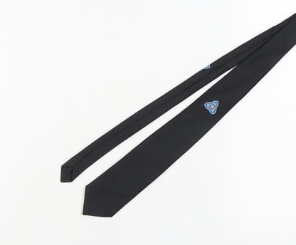 Unicol Men's Black Slim Tie, Vintage, Excellent Condition