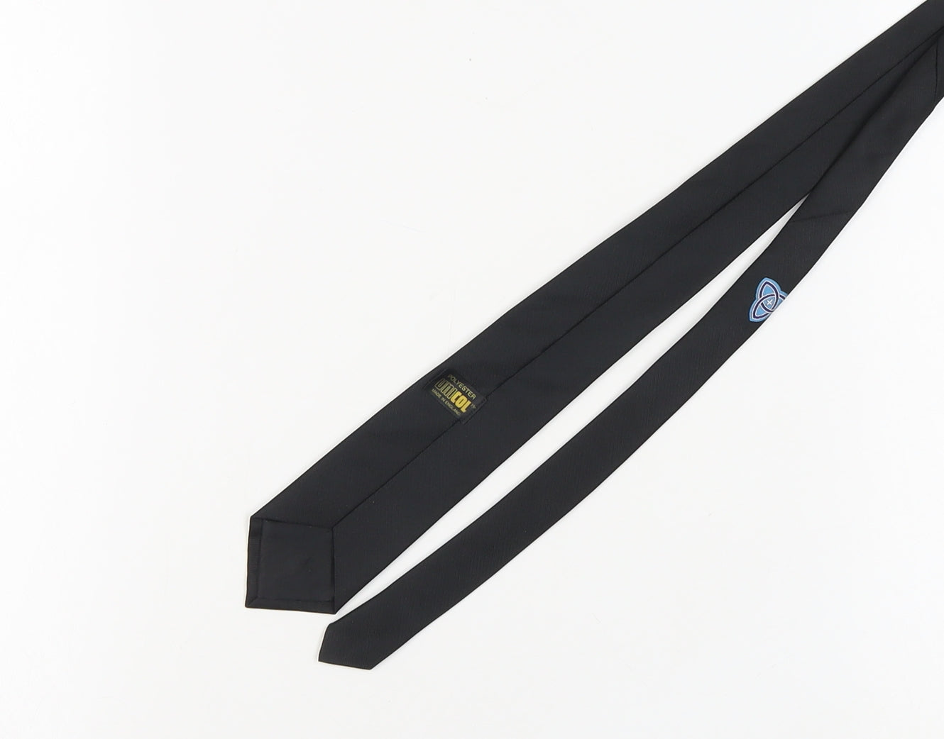 Unicol Men's Black Slim Tie, Vintage, Excellent Condition