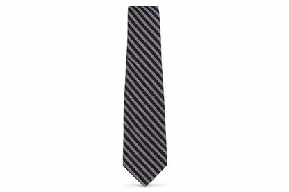 Maria Svatina Men's Blue Wool Striped Tie