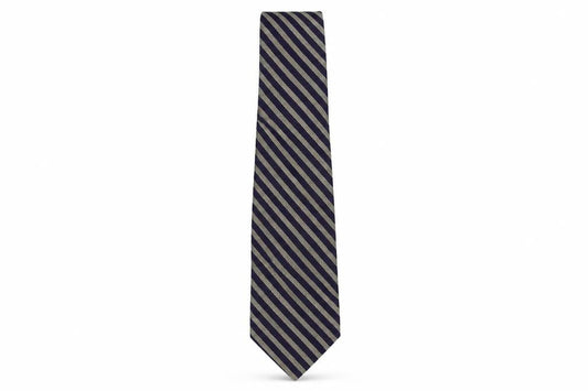 Maria Svatina Men's Blue Wool Striped Tie