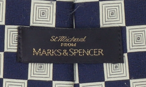 Marks and Spencer Blue Geometric Men's Tie