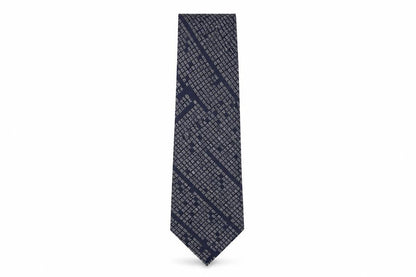 NISHIJIN Blue Polyester Men's Tie