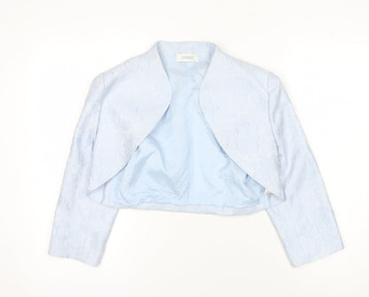 Condici Women's Blue Floral Cropped Blazer Size 8