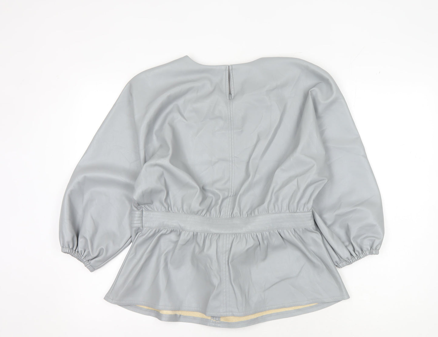Womens UK Size 8 YAYA Grey Basic Blouse