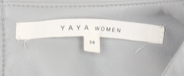 Womens UK Size 8 YAYA Grey Basic Blouse